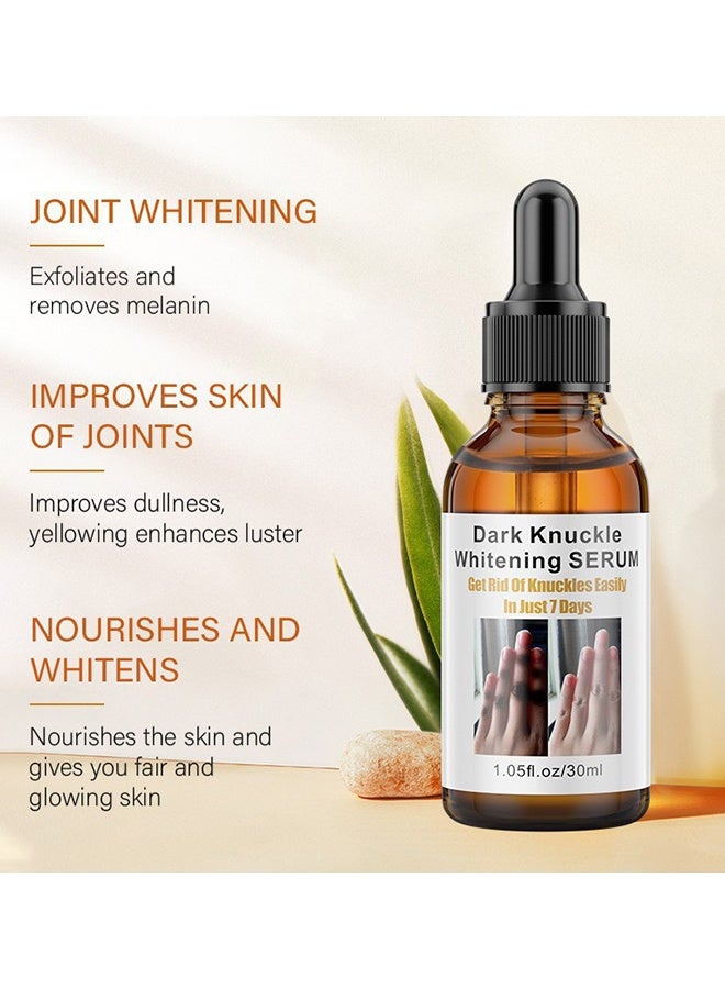 مويكا سيروم تبييض المفاصل الداكنة، لتفتيح جلد الركبتين والمرفقين الداكنين، علاج لمدة 7 أيام للبقع الداكنة في مفاصل اليدين والقدمين، تقشير وتحسين بهتان البشرة، تأثير تبييض قوي للرجال والنساء، سيروم مرطب لتبييض المفاصل، 30 مل - Image 3