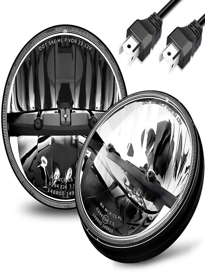 MGLLIGHT DOT Approved 7 round led headlights Hi/Low Sealed Heam Compatible with Wrangler TJ JK Do-dge F-ord Che-vy, H6024 6016 6015 6014 Replacement (2PCS) - Image 1