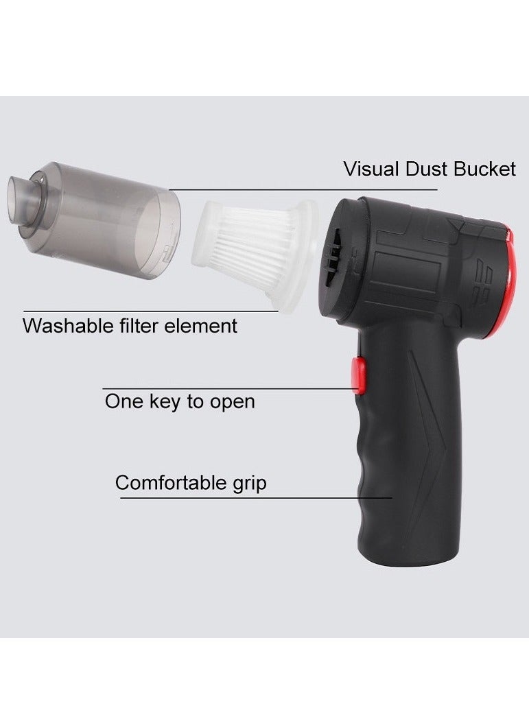 2 in 1 Cordless Handheld Vacuum Cleaner and Air Duster, 16000pa Foldable Air Duster Car Vacuum Portable Keyboard Cleaner for Car - Image 2