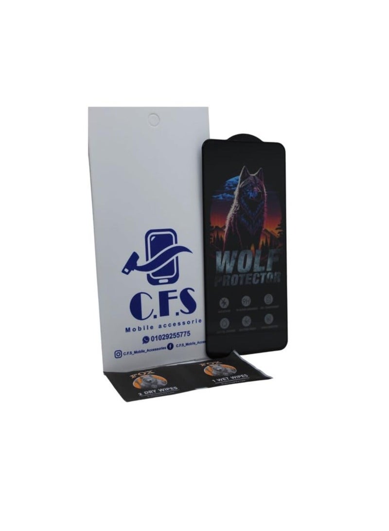 Wolf Protector Design Tempered Glass Screen Protector for Xiaomi Redmi Note 11S - Clear & Black - Image 2