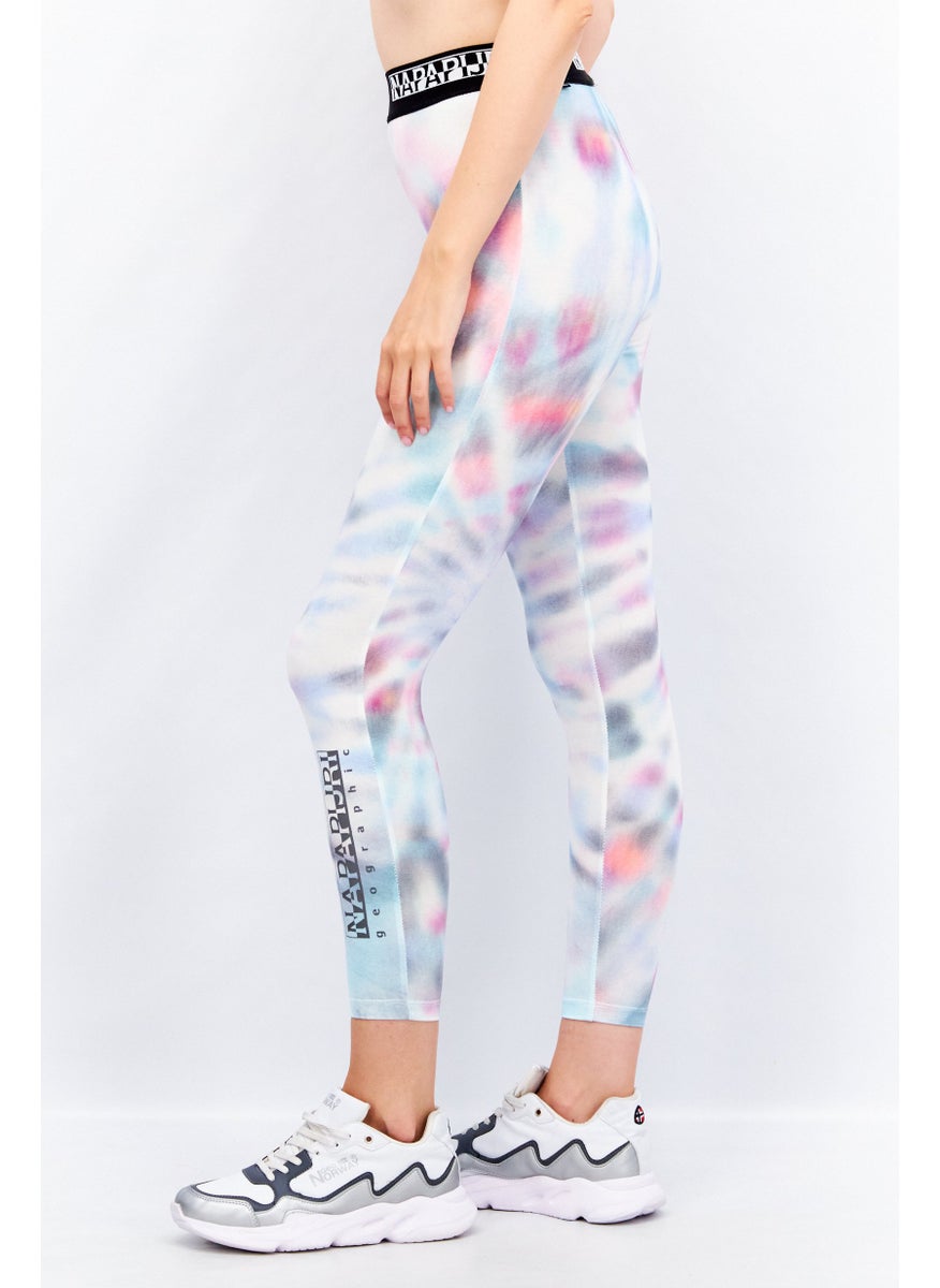 Napapijri - Women 3/4 Tie Dye Leggings, Pink - Image 1