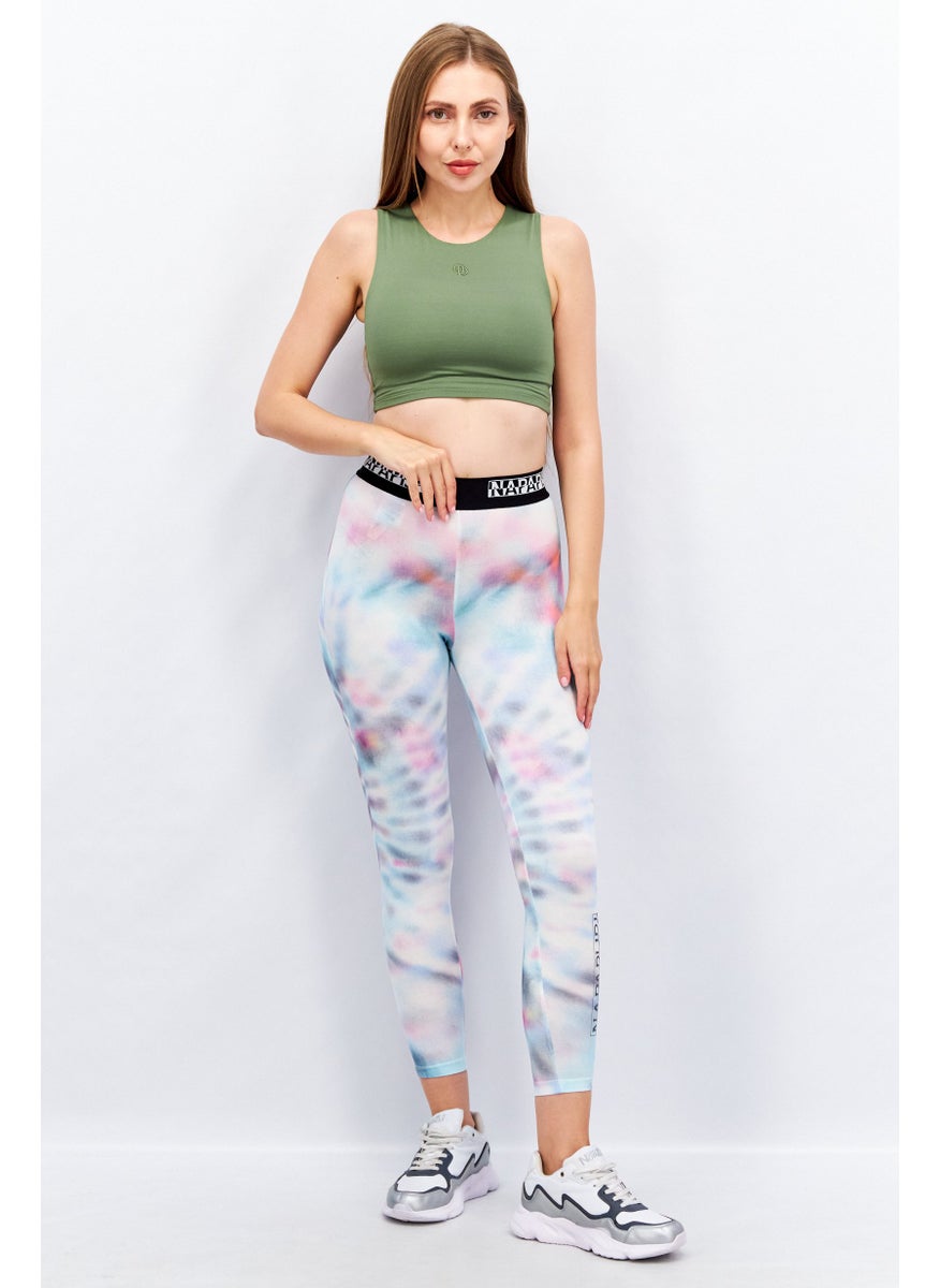 Napapijri - Women 3/4 Tie Dye Leggings, Pink - Image 1
