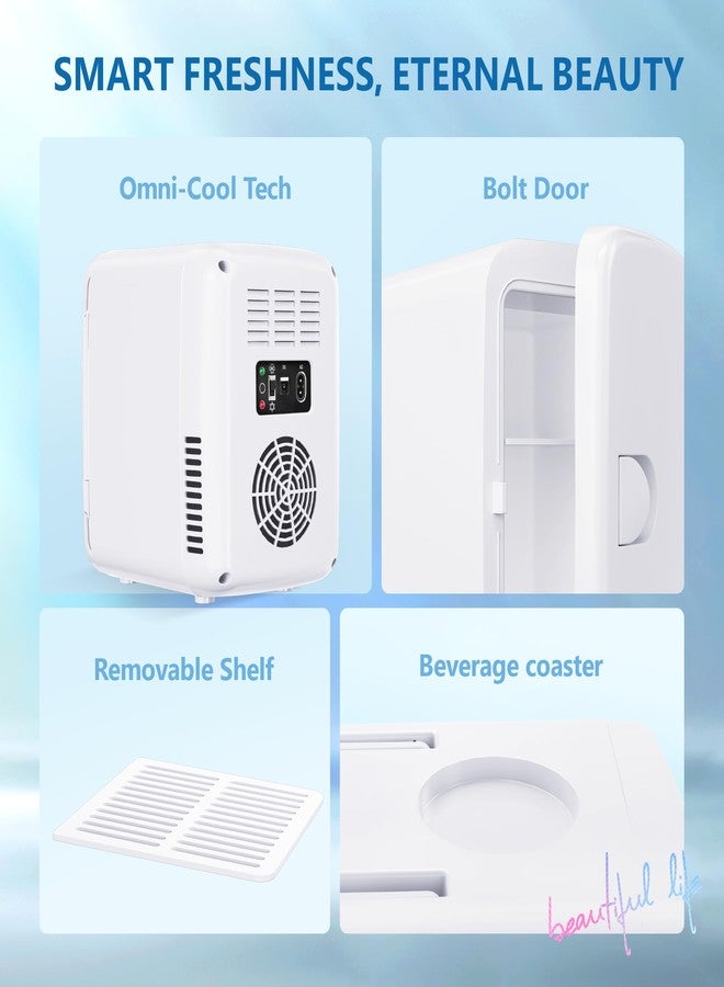 EUHOMY Mini Fridge, Compact 4 Liter/6 Can Refrigerator, AC/DC Portable Cooler and Warmer for Skin Care, Food and Beverage, Mini Fridge for Bedroom, Office, Car and - Image 4