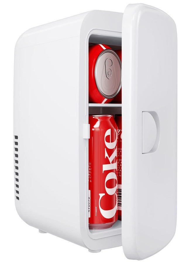 EUHOMY Mini Fridge, Compact 4 Liter/6 Can Refrigerator, AC/DC Portable Cooler and Warmer for Skin Care, Food and Beverage, Mini Fridge for Bedroom, Office, Car and - Image 1