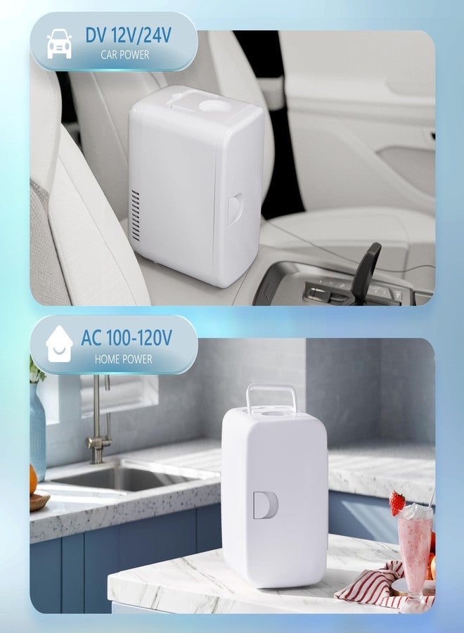 EUHOMY Mini Fridge, Compact 4 Liter/6 Can Refrigerator, AC/DC Portable Cooler and Warmer for Skin Care, Food and Beverage, Mini Fridge for Bedroom, Office, Car and - Image 5