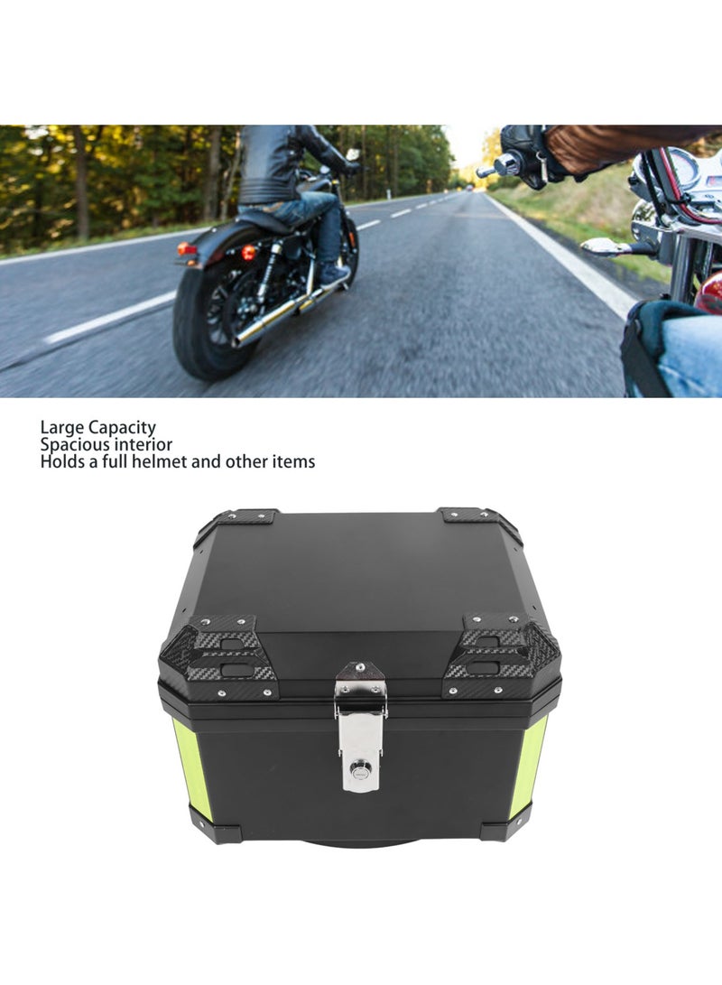 Generic Motorcycle Rear Box Universal Waterproof Large Capacity Motorcycle Tail Box with Soft Backrest Black  - Image 3