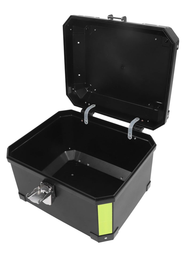 Generic Motorcycle Rear Box Universal Waterproof Large Capacity Motorcycle Tail Box with Soft Backrest Black  - Image 4