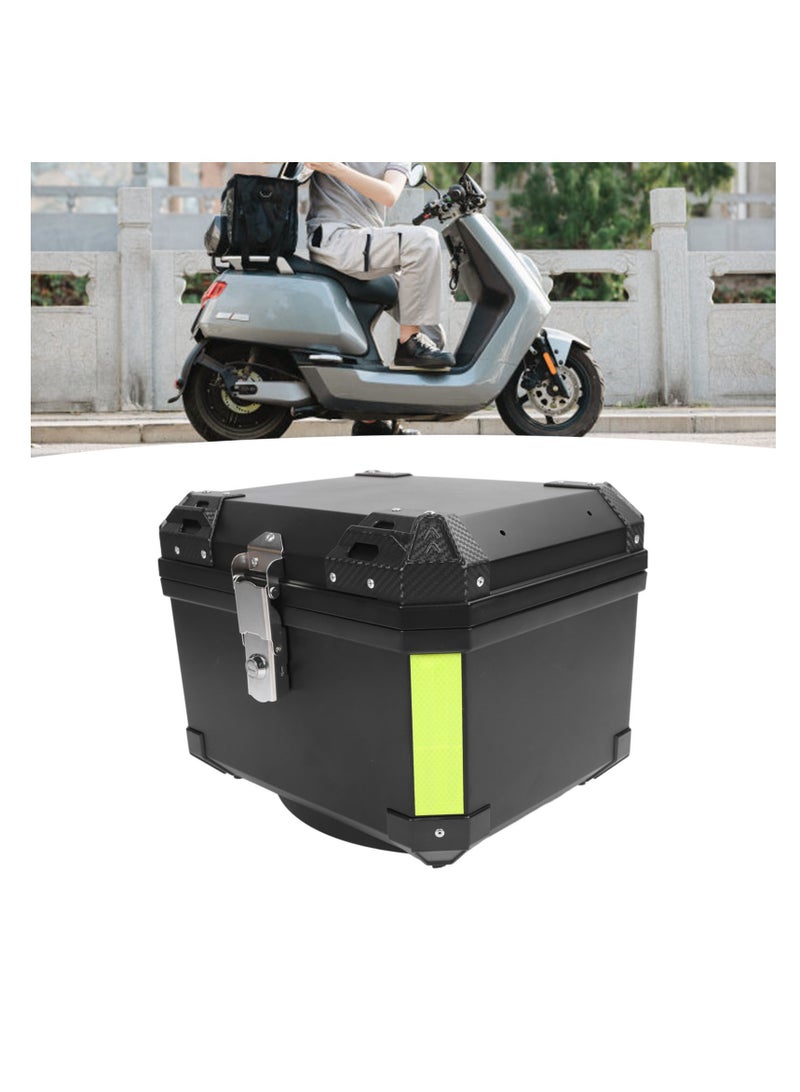 Generic Motorcycle Rear Box Universal Waterproof Large Capacity Motorcycle Tail Box with Soft Backrest Black  - Image 5