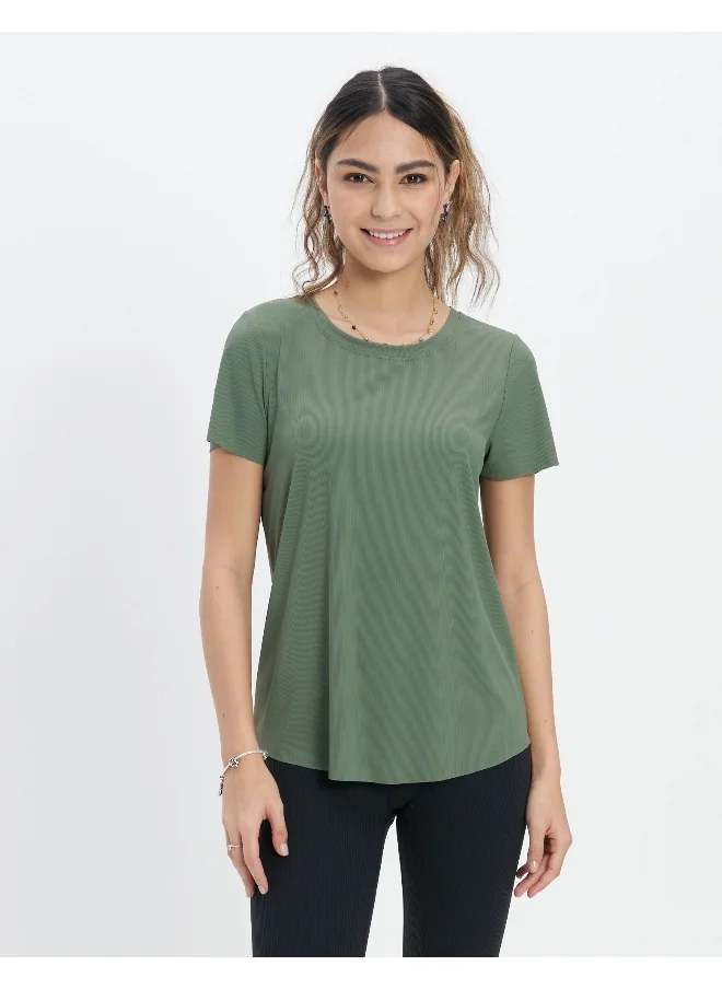 Aerie Round Neck Ribbed T-shirt