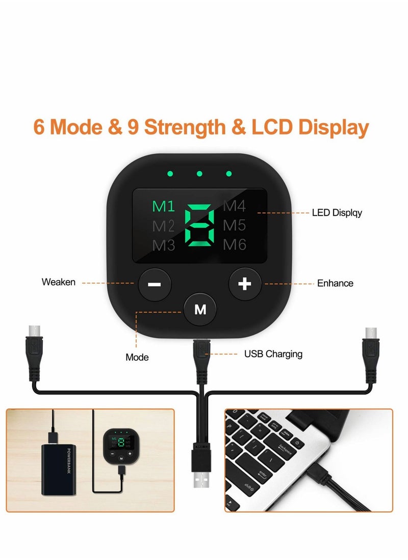 Excefore - Muscle Toner, Abdominal Toning Belt Fit for Body Arm - Abs Trainer Muscle Toner - EMS Muscle Stimulator - Electrical Muscle Stimulation Abs Stimulator at Home Office Gymnasium, 10 pcs Free Gel Pads - Image 1
