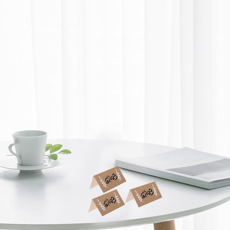 50pcs Foldable Table Place Cards Blank Tent Style Name Cards Paper Seating Signs for Weddings Banquets and Party Table Setting - Image 3