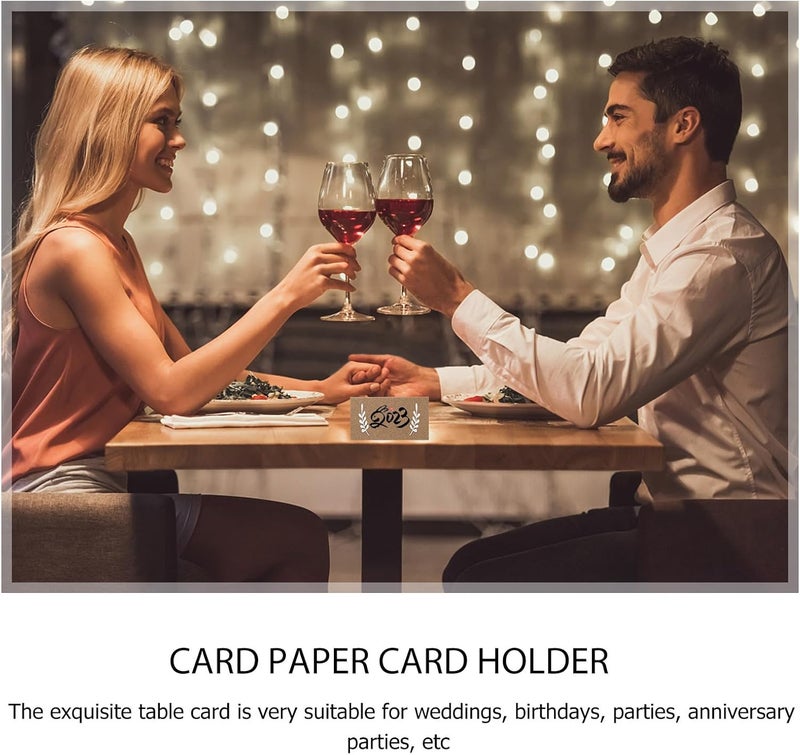 50pcs Foldable Table Place Cards Blank Tent Style Name Cards Paper Seating Signs for Weddings Banquets and Party Table Setting - Image 5