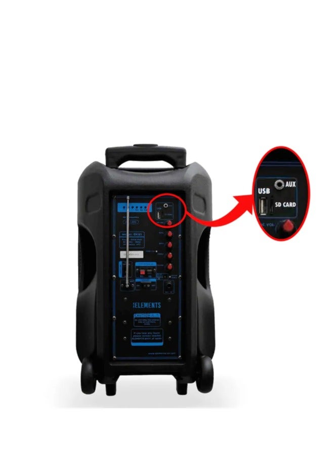 Speaker Karaoke-2 Wheels Trolley EK121 - Image 3