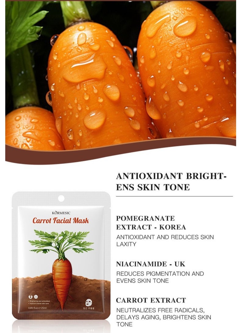 Kormesic قناع الجزر 5 قطع 25 مل - مغذي ومشرق - Image 3