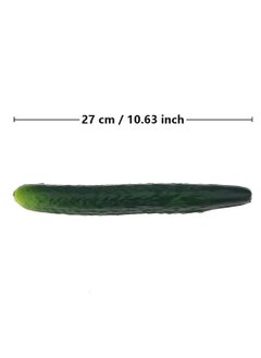 Y&D 2Pcs Soft PU Artificial Cucumber Fake Vegetables Decorative Vegetable Model Cabinet Food Display Lifelike Shopping Mall Home Decor DIY Accessories Shooting Photography Props  - Image 3