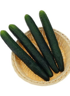 Y&D 2Pcs Soft PU Artificial Cucumber Fake Vegetables Decorative Vegetable Model Cabinet Food Display Lifelike Shopping Mall Home Decor DIY Accessories Shooting Photography Props  - Image 5