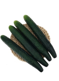 Y&D 2Pcs Soft PU Artificial Cucumber Fake Vegetables Decorative Vegetable Model Cabinet Food Display Lifelike Shopping Mall Home Decor DIY Accessories Shooting Photography Props  - Image 2