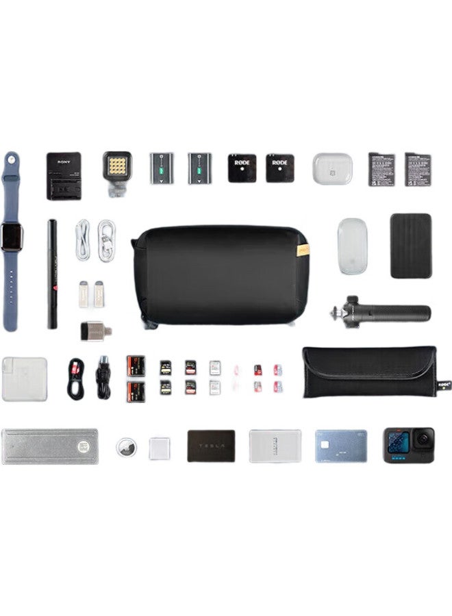 Pgytech Digital Storage Bag, Camera Photography Accessory Organizer, Memory Card Hard Drive Data Cable Power Bank Travel Storage Pouch, Handheld Portable Storage Bag (Twilight Black) - Image 3