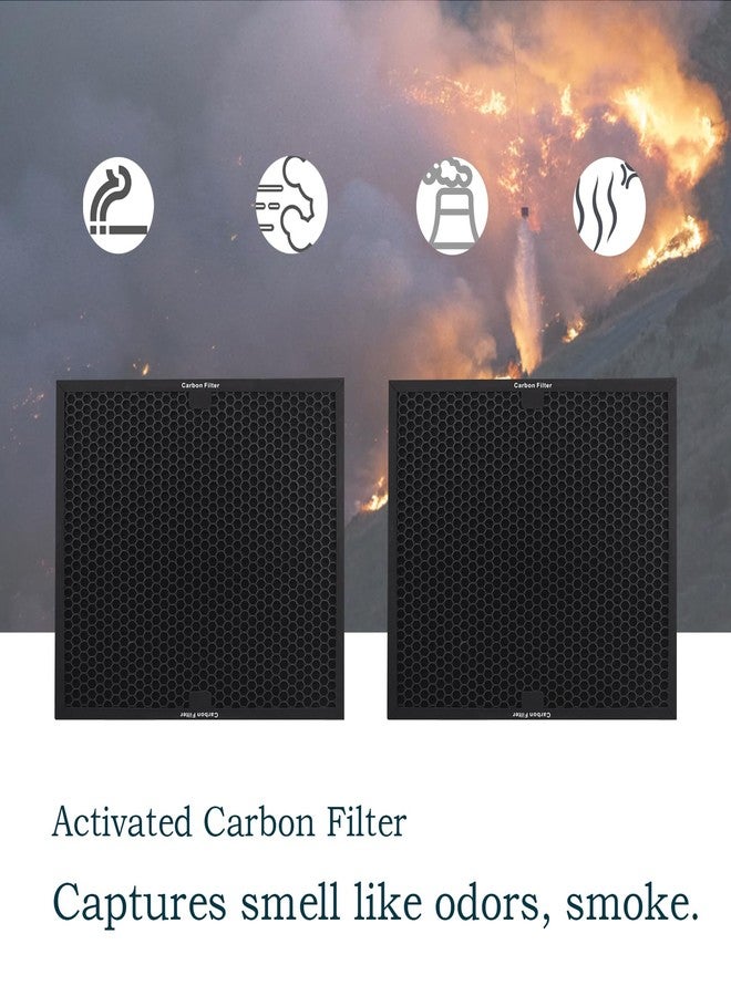 DAODEFUL Carbon Filter 500 for Drieaz HEPA500 16'' x 16'' x 1'' & BlueDri & VEVOR Air Purifier, Air Scrubber Actived Carbon BD-AS-550 F301H - 2 Pack Activated Filter - Image 3