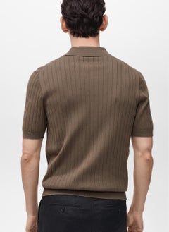 Mango Man Fine Rib-Knit  Regular Fit Polo  - Image 2