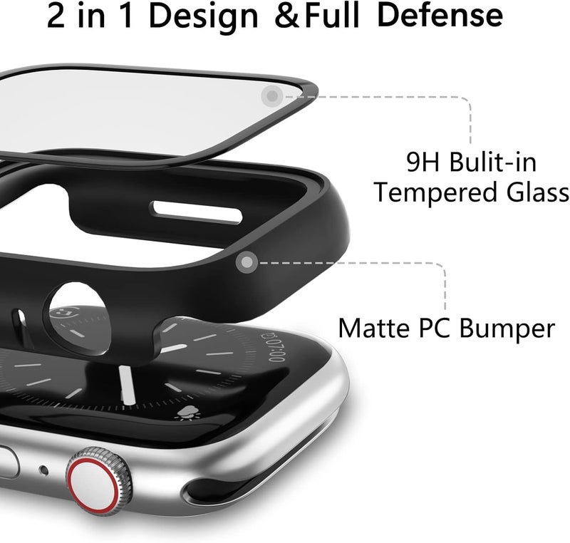 Commuter [16 Pack] for Apple Watch Series 8 ＆ Apple Watch Series 7 Screen Protector 41mm, (2022 New) Hard PC Ultra-Thin Protective Face Cover Built-in Tempered Glass Film for Apple Watch 8/7 41mm - Image 2