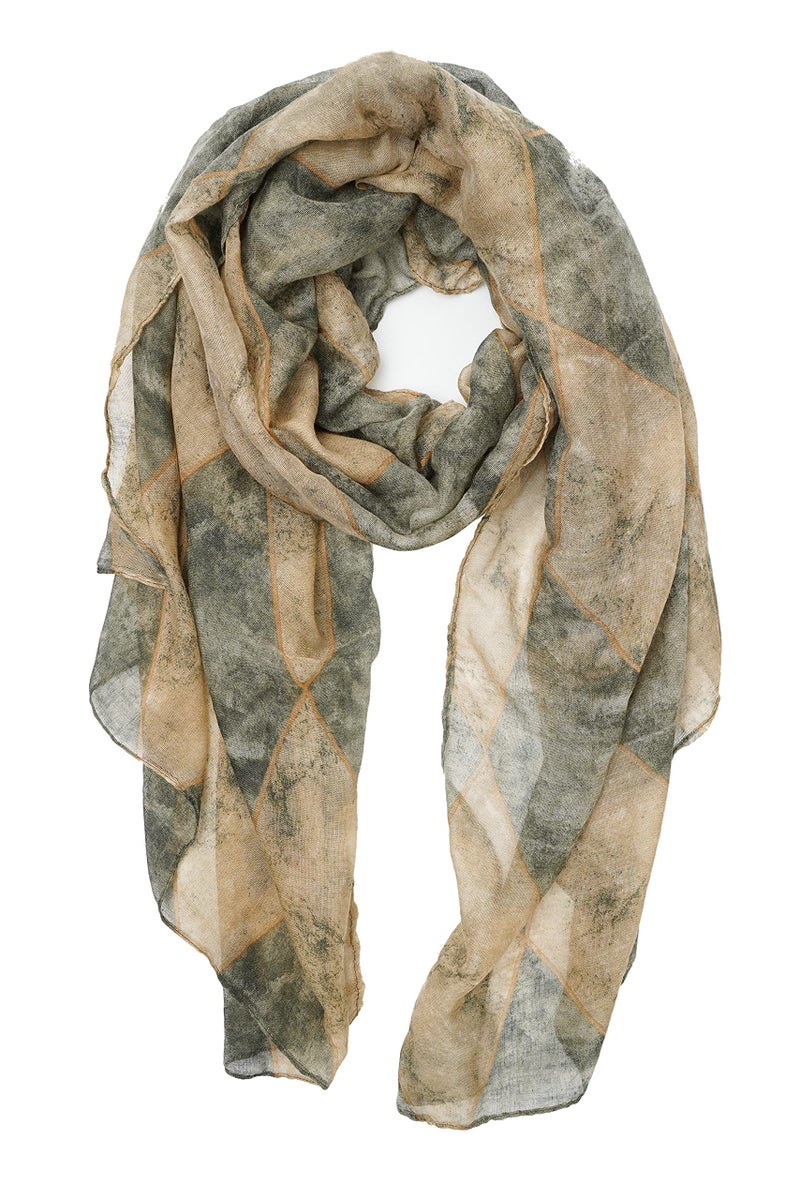 YOUR SMILE Ladies/Women's Lightweight Floral Print/Solid Color mixture Shawl Scarf For Spring Summer season (114) - Image 1
