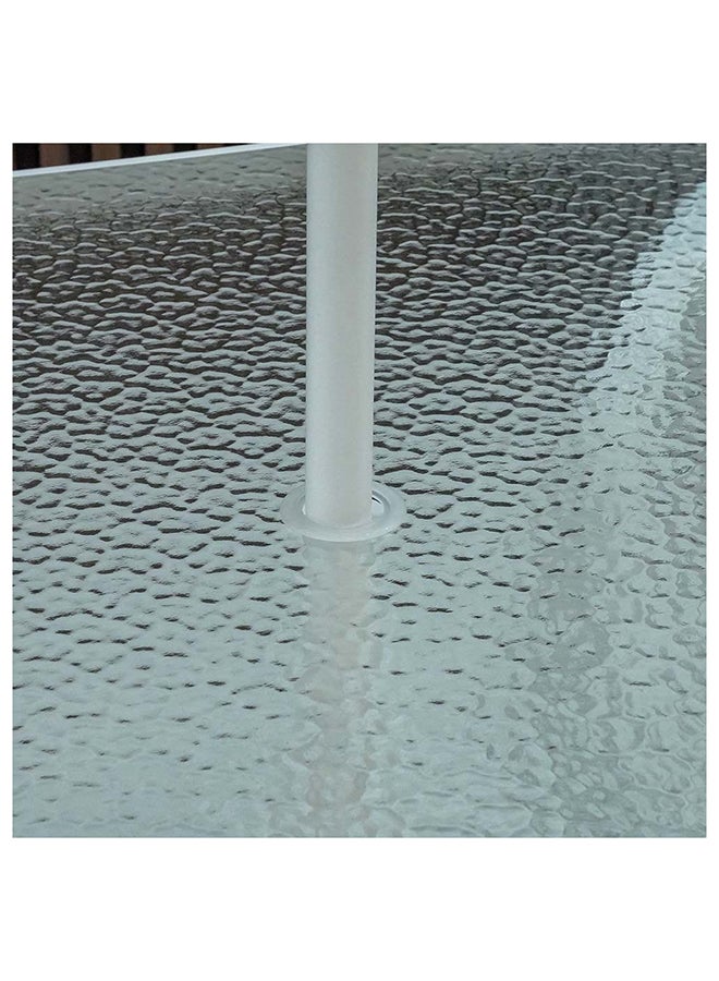 DANUBE HOME Eve 5 Pieces Outdoor Dining Set Water Resistant Garden Patio Dining Sets 4 Seater All Weather Steel Tempered Glass Patio Modern Outdoor Furniture Set For Lawn Garden Yard White - Image 5