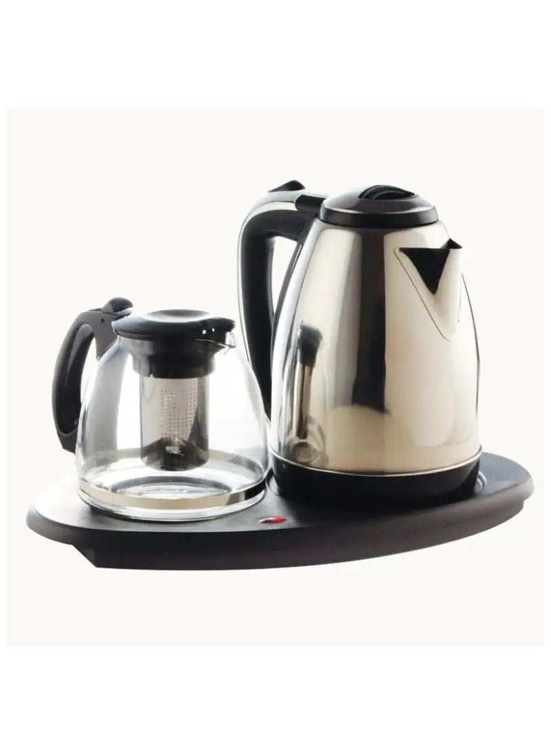 Kettle With Tea Tray, Electric Kettle With Tea Tray & Automatic Shut-Off Feature, Transparent Glass Tea Maker With Filter