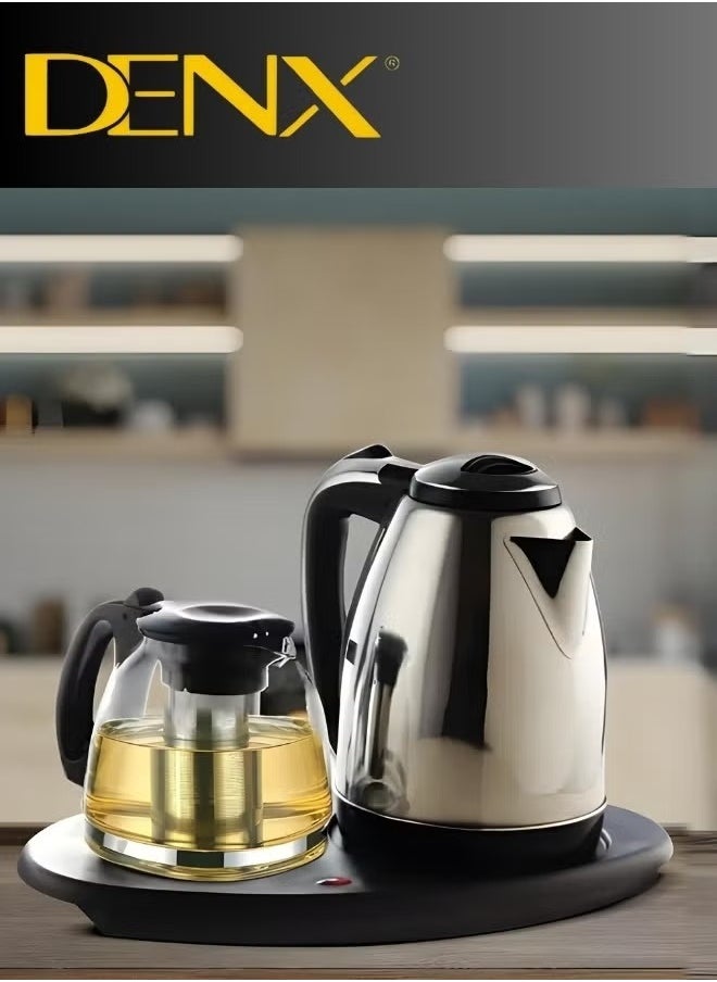Kettle With Tea Tray, Electric Kettle With Tea Tray & Automatic Shut-Off Feature, Transparent Glass Tea Maker With Filter