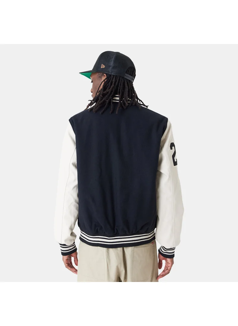 NEW ERA Men's Script Logo Varsity Jacket