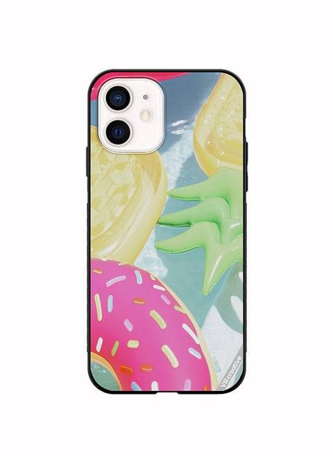 Protective Case Cover For Apple iPhone 12 Pool Fun Design Multicolour