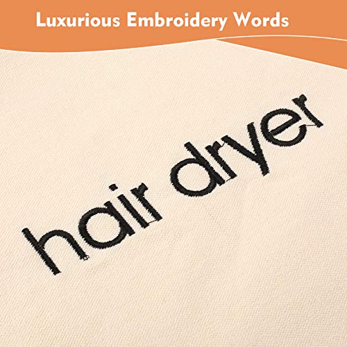ERKXD Hair Dryer Bags Drawstring Bag Container Hairdryer Bag for travel bathroom (White) - Image 3