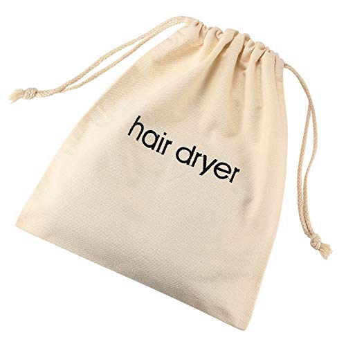 ERKXD Hair Dryer Bags Drawstring Bag Container Hairdryer Bag for travel bathroom (White) - Image 1