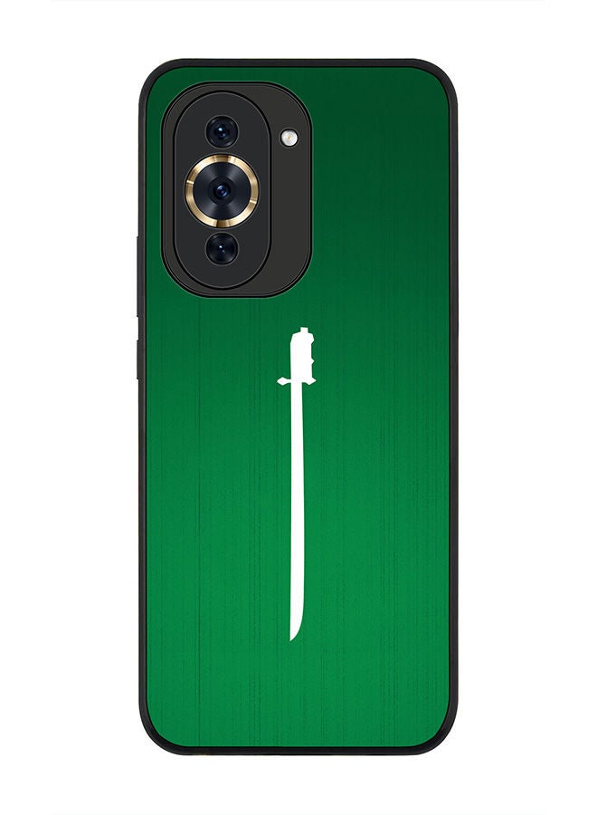 Stylizedd Rugged Black edge case for Huawei nova 10 4G Slim fit Soft Case Flexible Rubber Edges Anti Drop TPU Gel Thin Cover -  Sword Of Saudi - Image 1