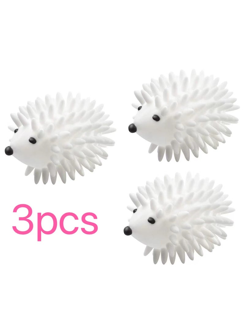 3 قطعة كرات مجفف القنفذ قابلة لإعادة الاستخدام كرة النيص لآلة التجفيف مكافحة ساكنة كرات غسيل الملابس الناعمة - Image 2