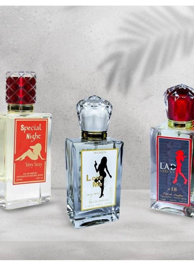 PERFECT FIT A set of three pheromone perfumes for married couples 