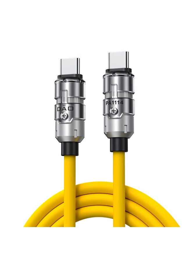 Nubia Red Devil Type-c Data Cable, Pd3.1 Fast Charging 240w Charging Cable, 6a Universal For Apple 15, Huawei Laptops, Macbook, Customized Cable, 1.5 Meters, Yellow - Image 2