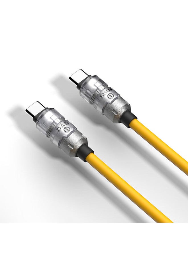 Nubia Red Devil Type-c Data Cable, Pd3.1 Fast Charging 240w Charging Cable, 6a Universal For Apple 15, Huawei Laptops, Macbook, Customized Cable, 1.5 Meters, Yellow - Image 3