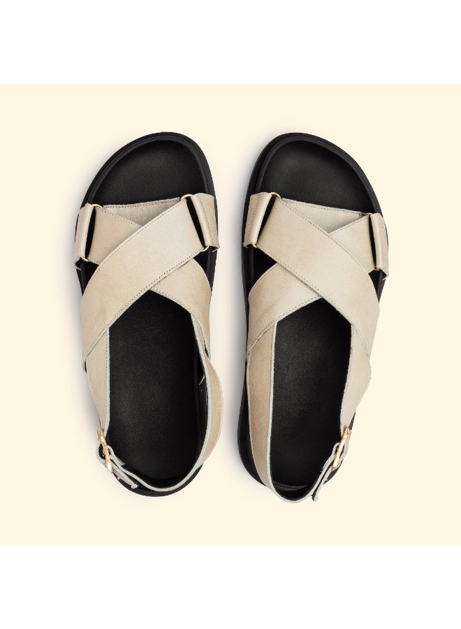 BOU AYLA CROSS SLIDES - Ayla Pearl - Image 4