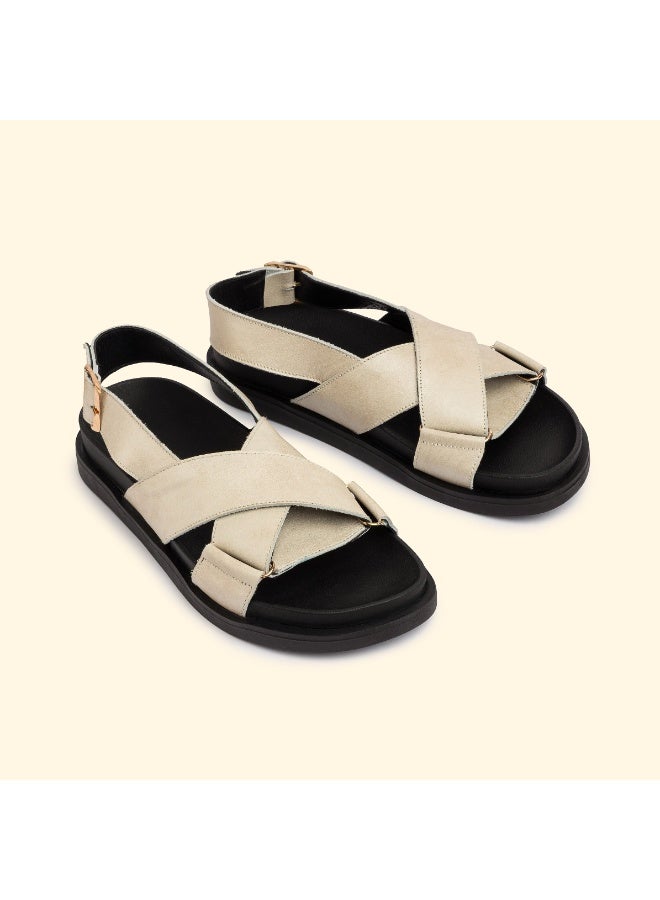 BOU AYLA CROSS SLIDES - Ayla Pearl - Image 3