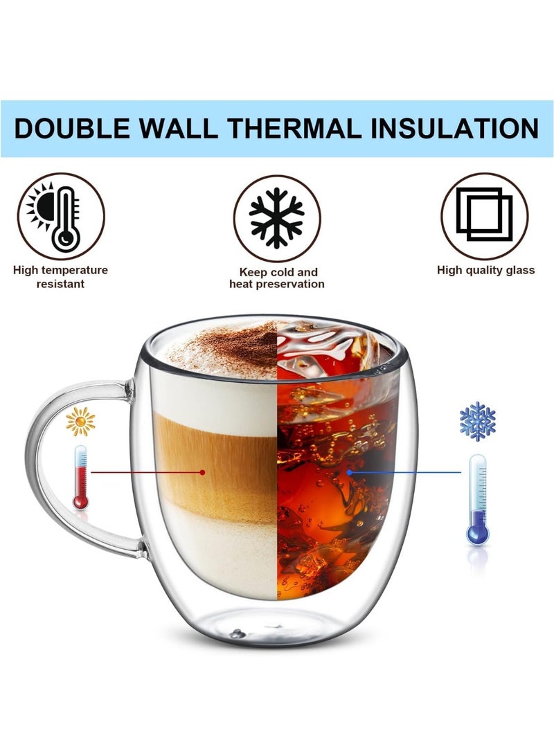 الكوتش أكواب قهوة شفافة حرارية مزدوجة الجدار – طقم 4 قطع – سعة 100 مل - Image 3