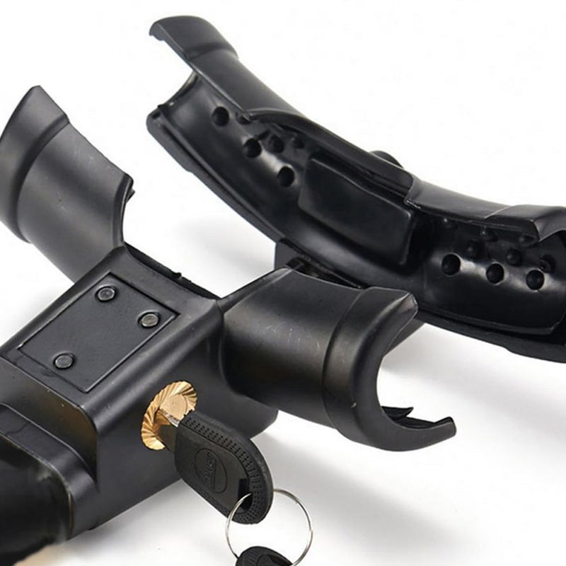 Heavy Duty Black T Shaped Anti Theft Car Steering Wheel Lock with Rocket Cylinder Core - Image 5