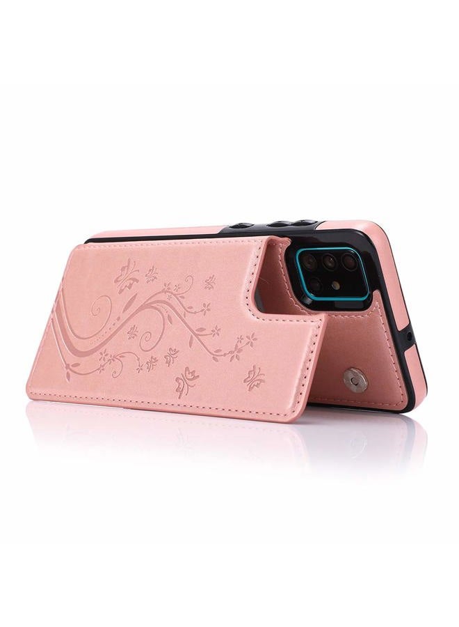 Asuwish Phone Case for Samsung Galaxy A51 4G with Tempered Glass Screen Protector and Card Holder Wallet Cover Stand Flip Leather Cell Accessories Glaxay A 51 Gaxaly M40S 51A A515F S51 Cases Women Rose Gold - Image 5