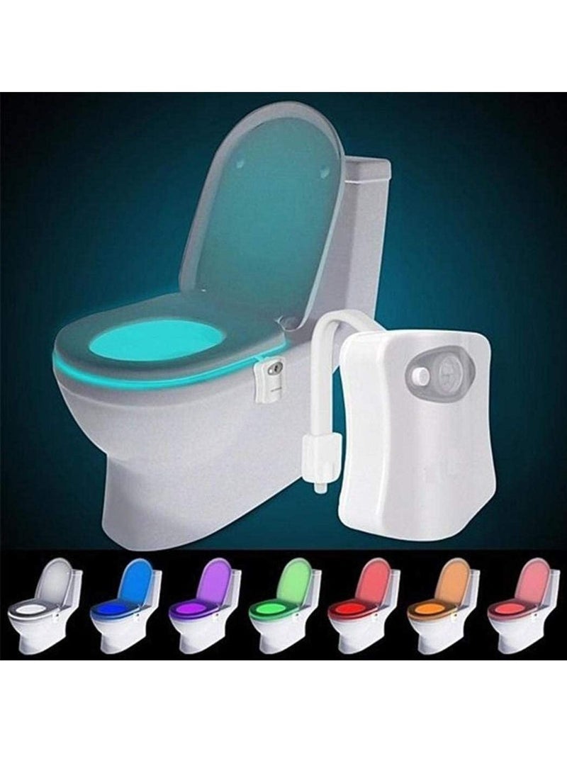 SYOSI The Original Toilet Night Light Gadget Fun Bathroom Lighting Add on Bowl Seat Motion Sensor Activated LED 9 Color Modes Weird Novelty Funny Birthday Gag Gifts - Image 1
