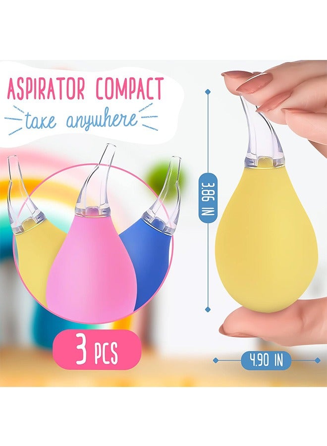 3Pcs Nasal Aspirator for Baby Nose Sucker, Newborn Baby Ear Cleaner, Toddler Nasal Aspirator, Baby Medicine Dispenser, Nose Wash Infant Congestion Relief Baby Nose Aspirator for Babies - Image 2