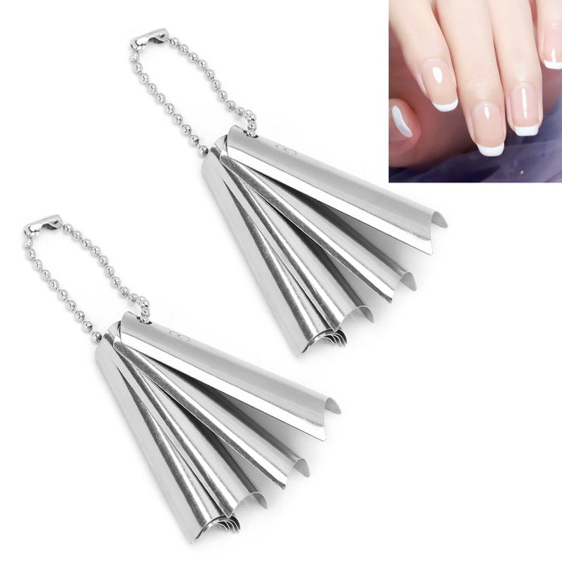 18Pcs French Manicure 9 Sizes Single Tips Deep C Shape Cutter Tool Nail Edge Trimmer - Image 2