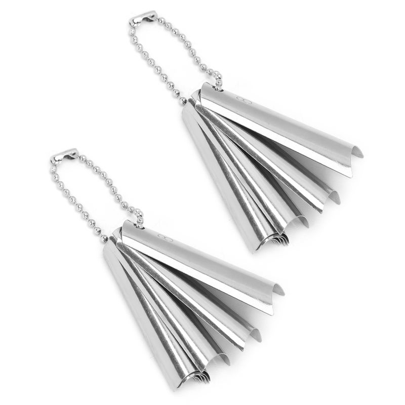 18Pcs French Manicure 9 Sizes Single Tips Deep C Shape Cutter Tool Nail Edge Trimmer - Image 1