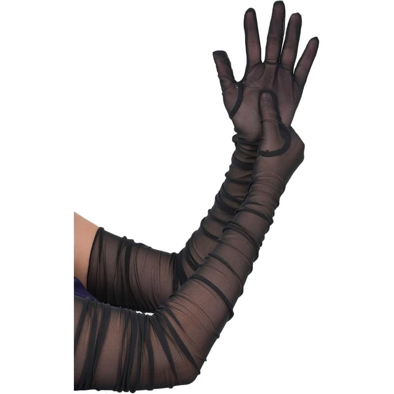 أفيدلوف Avidlove Women's Long Sheer Gloves Tulle Mesh Gloves 1920s Wedding Opera Tea Party Dance Glove - Image 5