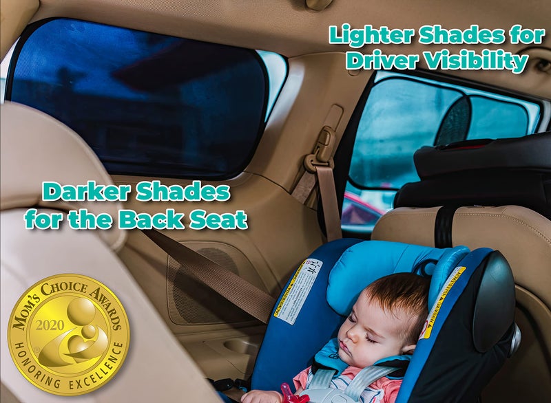 kinder Fluff Car Window Shades (4Pack)-The Only Certified Car Window Sun Shade for Baby Proven to Block 99.95% UVR - Mom's Choice Gold Award - car Window Shades for Side Windows - Standard - Image 2