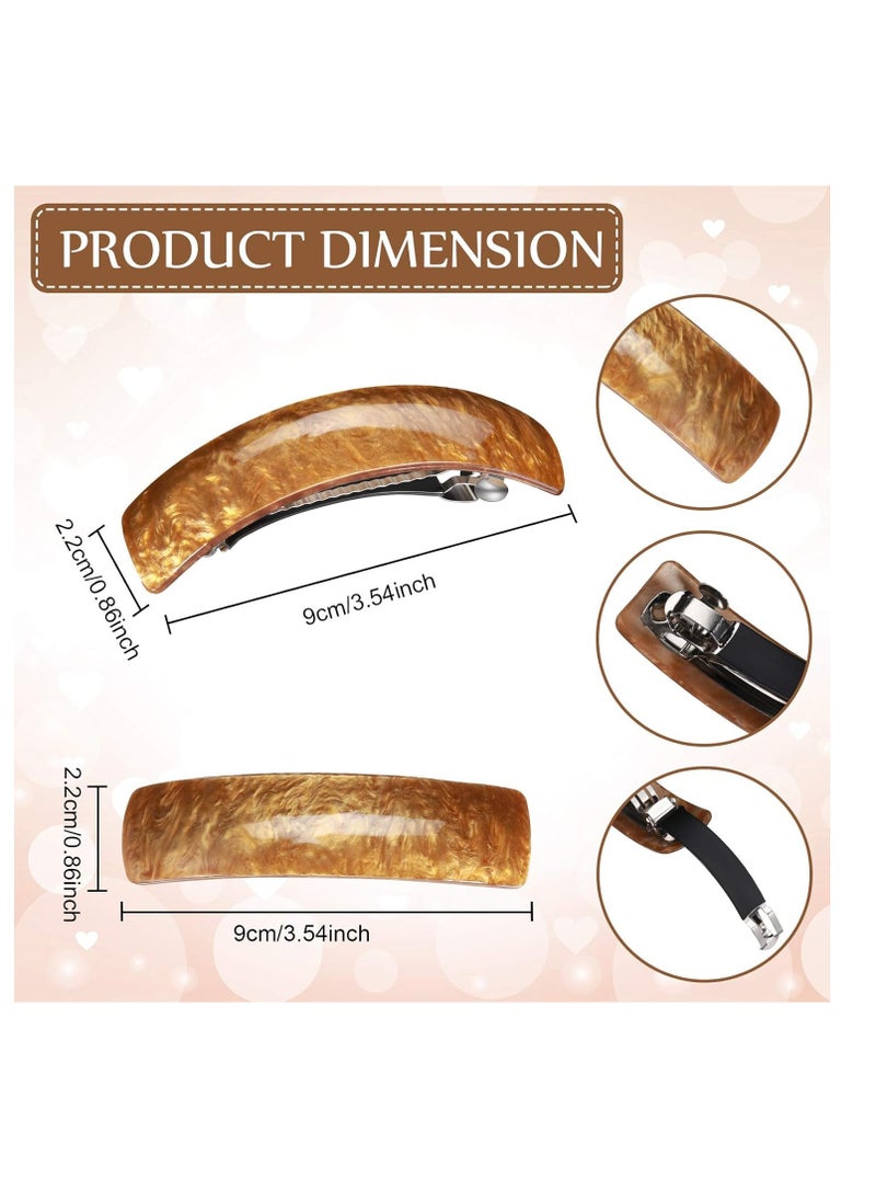 WILLBOND 6 Pieces Barrettes for Women Hair Clips Hair Accessories Large French Hair Pin Retro Hair Clasp, 6 Colors (Classic Pattern)  - Image 2